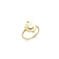 Bague Béroé - Plaqué Or Et Pierre De Lune -Absolème 2 2296210