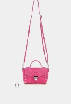 Micro-sac à Main Porto Allegre En Cuir Fuschia -Absolème 867417 c