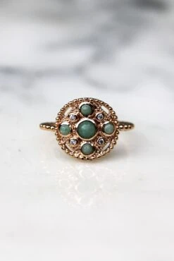Bague Isalys - Plaqué Or Et Aventurine