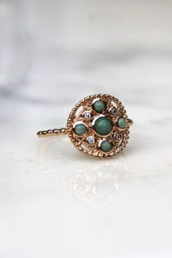 Bague Isalys - Plaqué Or Et Aventurine -Absolème Absoleme bague isalys3