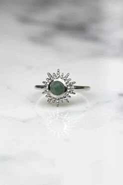 Bague Soleil - Argent 925 Et Aventurine