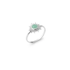 Bague Soleil - Argent 925 Et Aventurine -Absolème Absoleme bague soleil3