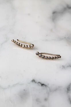 Boucles D'oreilles Montantes Perséide - Plaqué Or