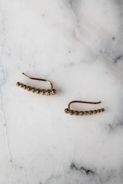 Boucles D'oreilles Montantes Perséide - Plaqué Or -Absolème Absoleme boucles doreilles perseide4