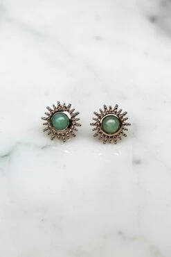 Boucles D'oreilles Soleil - Plaqué Or