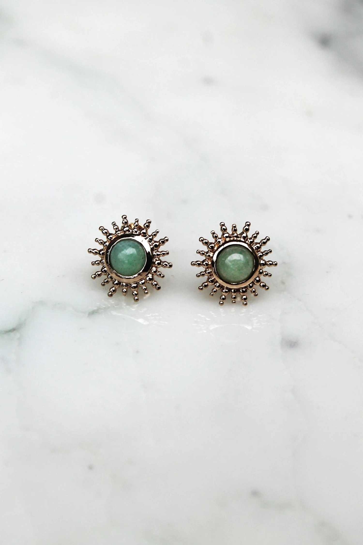 Boucles D'oreilles Soleil - Plaqué Or 1 Boucles D'oreilles Soleil - Plaqué Or