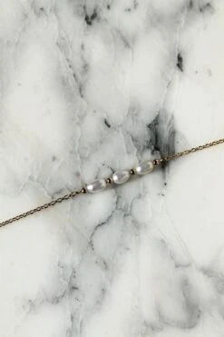 Bracelet Kia - Plaqué Or Et Perles D'eau Douce