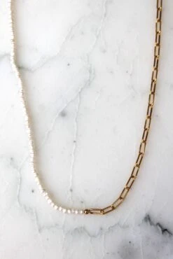 Collier Laïs - Plaqué Or Et Perles -Absolème Absoleme collier lais or2