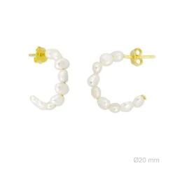 Créoles Aela - Plaqué Or Et Perles 5 Créoles Aela - Plaqué Or Et Perles -Absolème Absoleme creoles alea or3