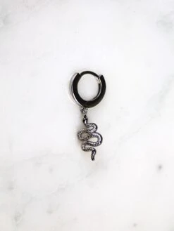 Mini Créole Serpent - Argent