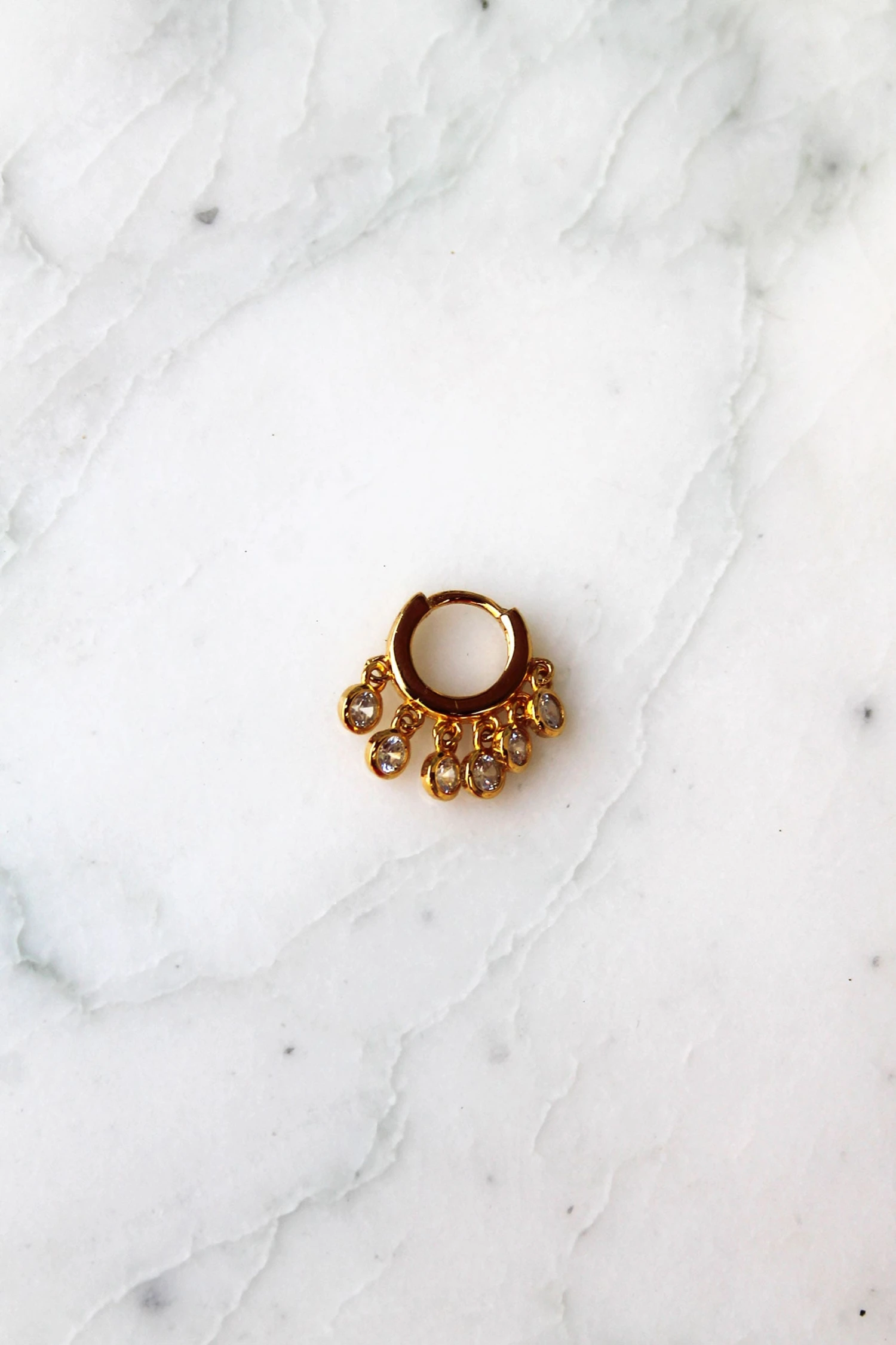 Mini Créole Champagne - Plaqué Or 1 Mini Créole Champagne - Plaqué Or