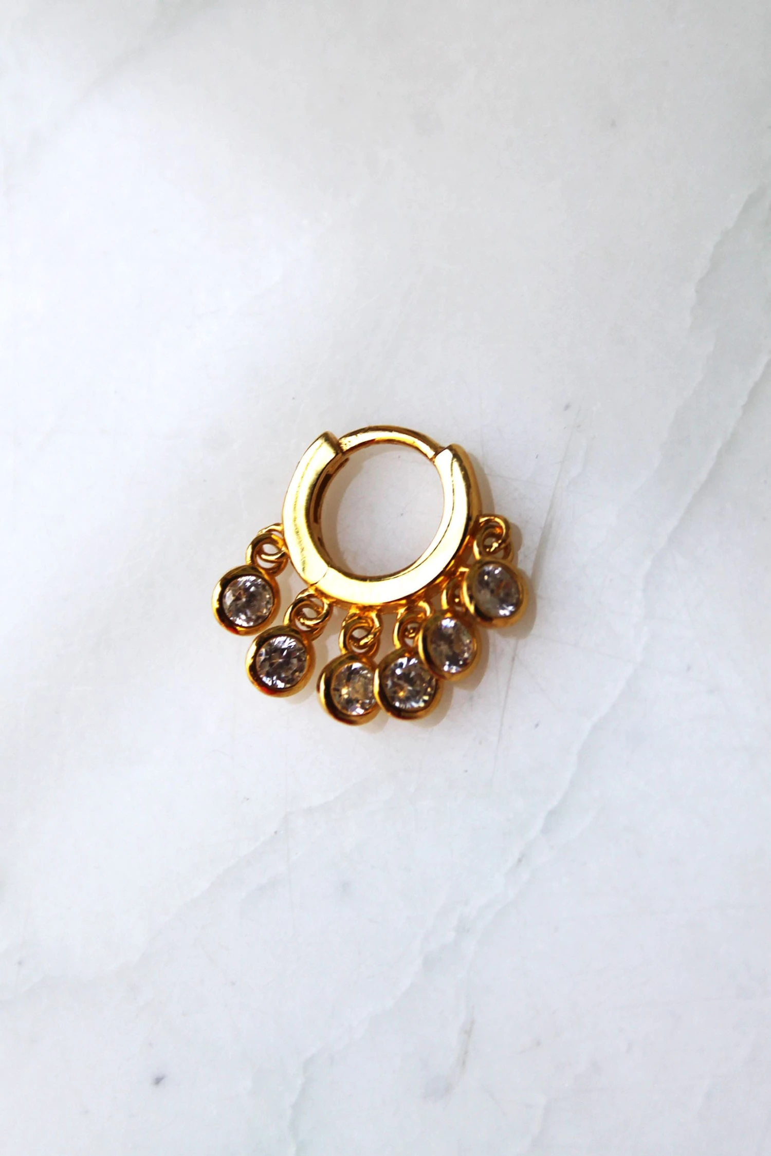 Mini Créole Champagne - Plaqué Or 2 Mini Créole Champagne - Plaqué Or – Image 2