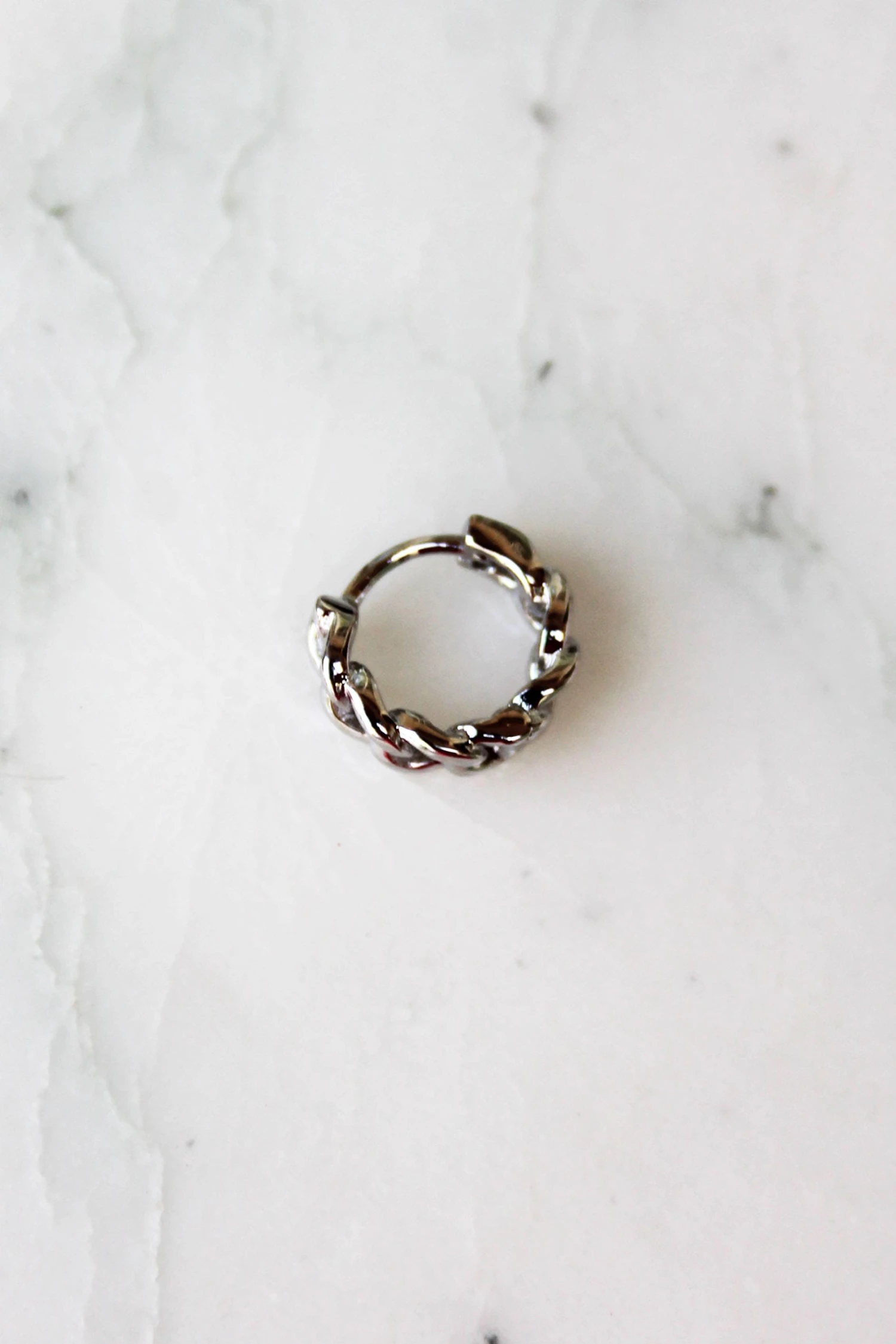 Mini Créole Maille - Argent 2 Mini Créole Maille - Argent – Image 2