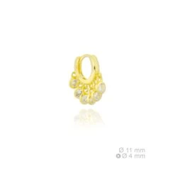 Mini Créole Champagne - Plaqué Or 7 Mini Créole Champagne - Plaqué Or -Absolème Absoleme packshot mini creole champagne