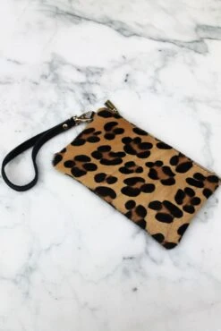 Pochette Cancun En Cuir - Grand Léopard