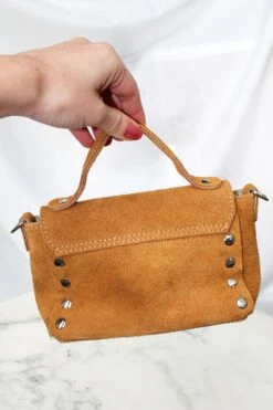 Micro-sac à Main Porto Allegre En Suédine Camel -Absolème Absoleme sac porto allegre suedine camel 3