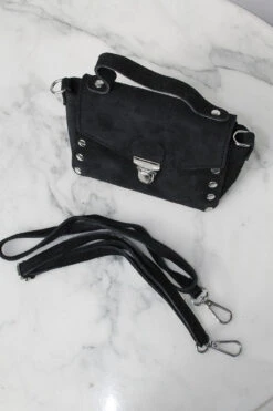 Micro-sac à Main Porto Allegre En Suédine Noire -Absolème Absoleme sac porto allegre suedine noir 1