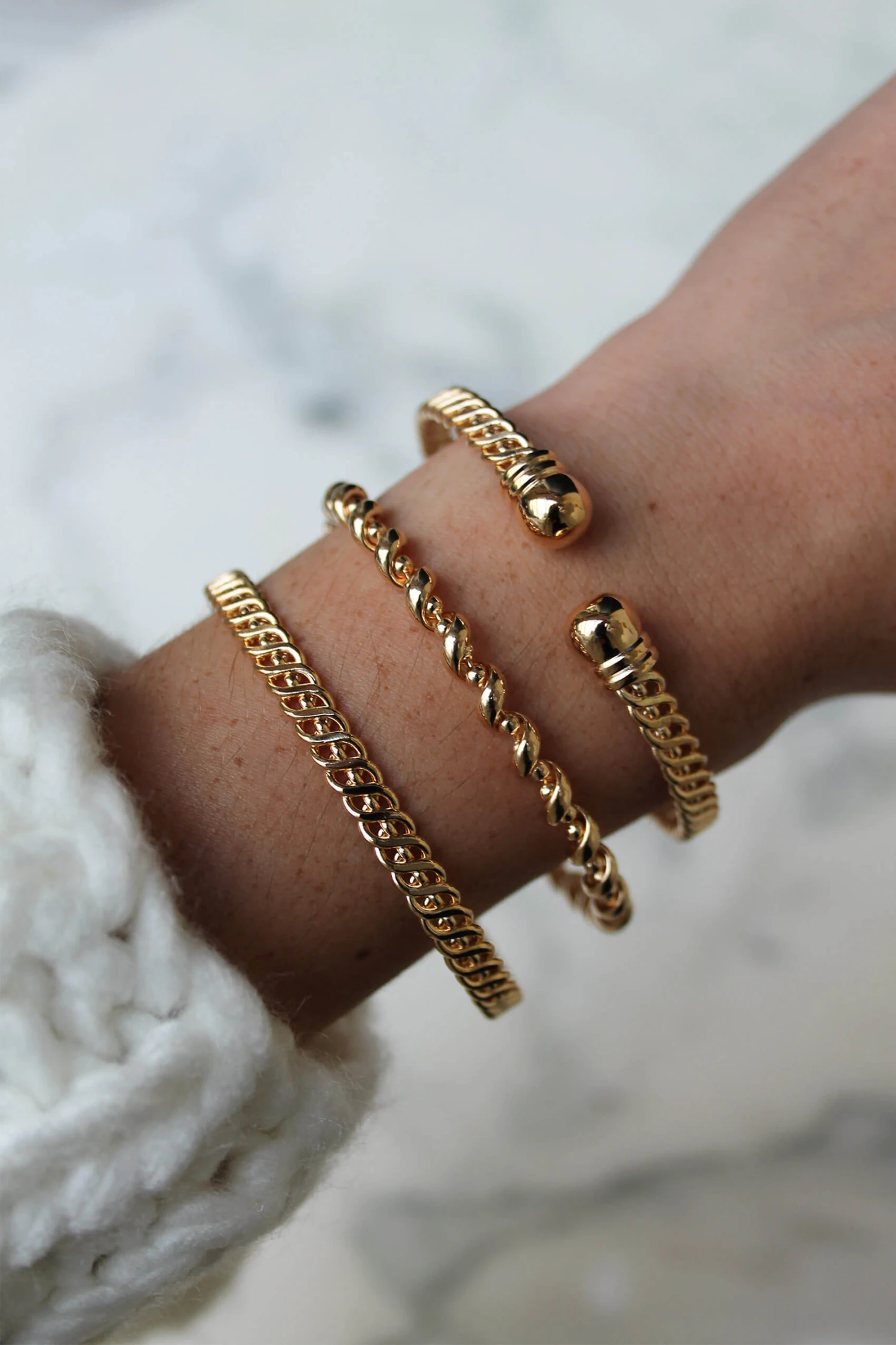 Jonc Rhéa - Plaqué Or 3 Jonc Rhéa - Plaqué Or – Image 3