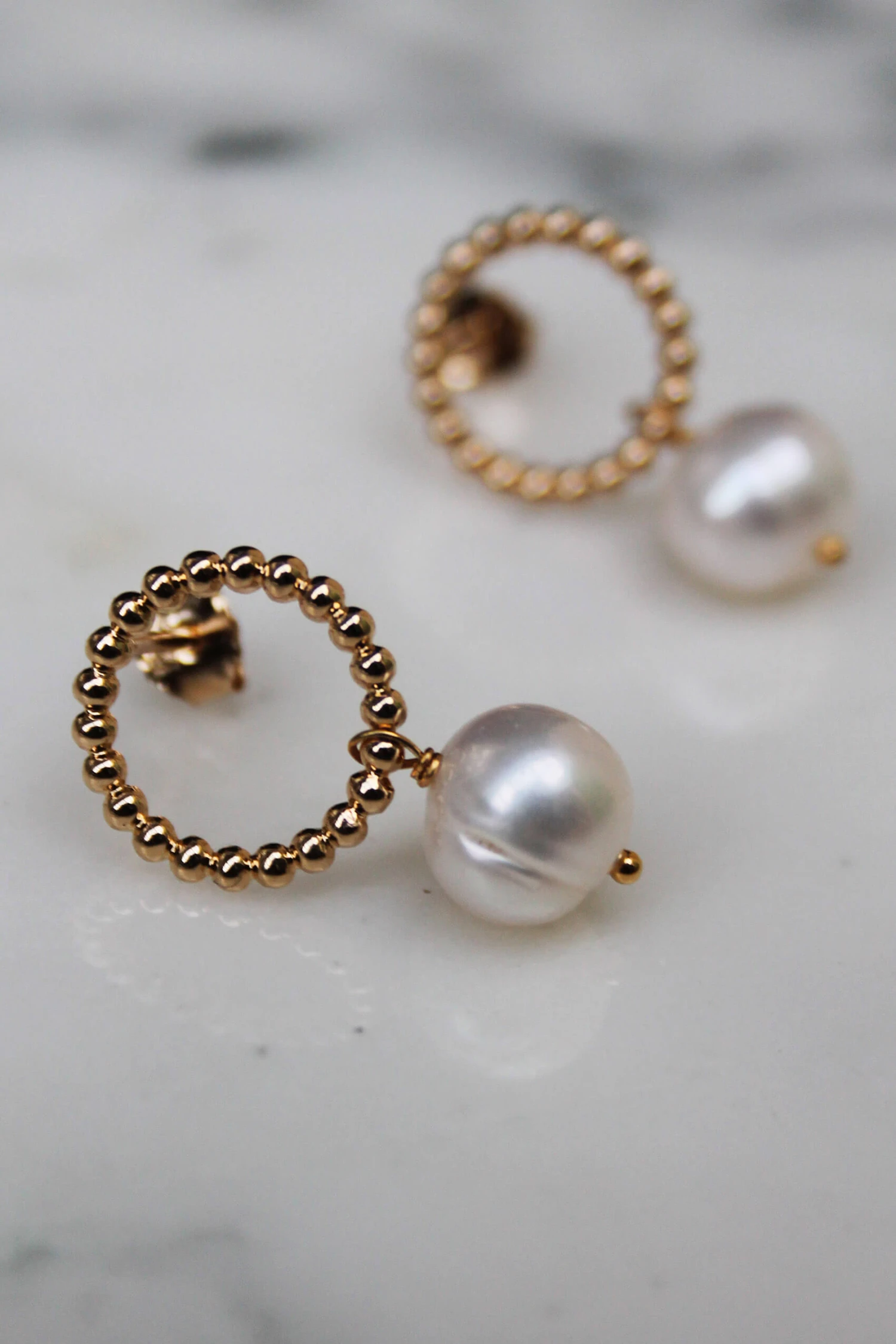 Boucles D'oreilles Luo - Plaqué Or 2 Boucles D'oreilles Luo - Plaqué Or – Image 2