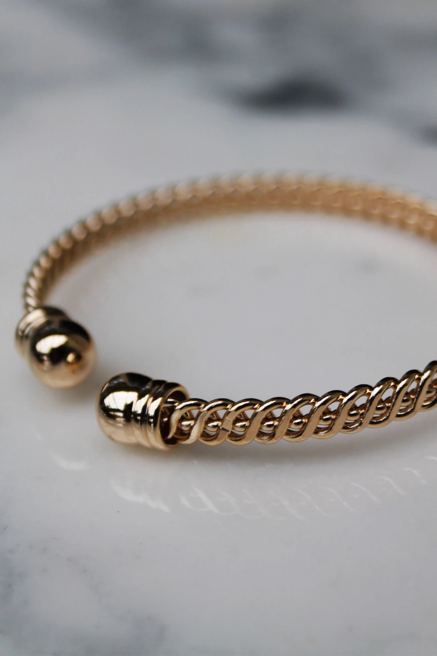 Jonc Rhéa - Plaqué Or 2 Jonc Rhéa - Plaqué Or – Image 2