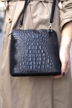 Carmen - Sac à Main En Cuir Noir Vintage -Absolème AbsolemesacamainencuirnoirCarmen4