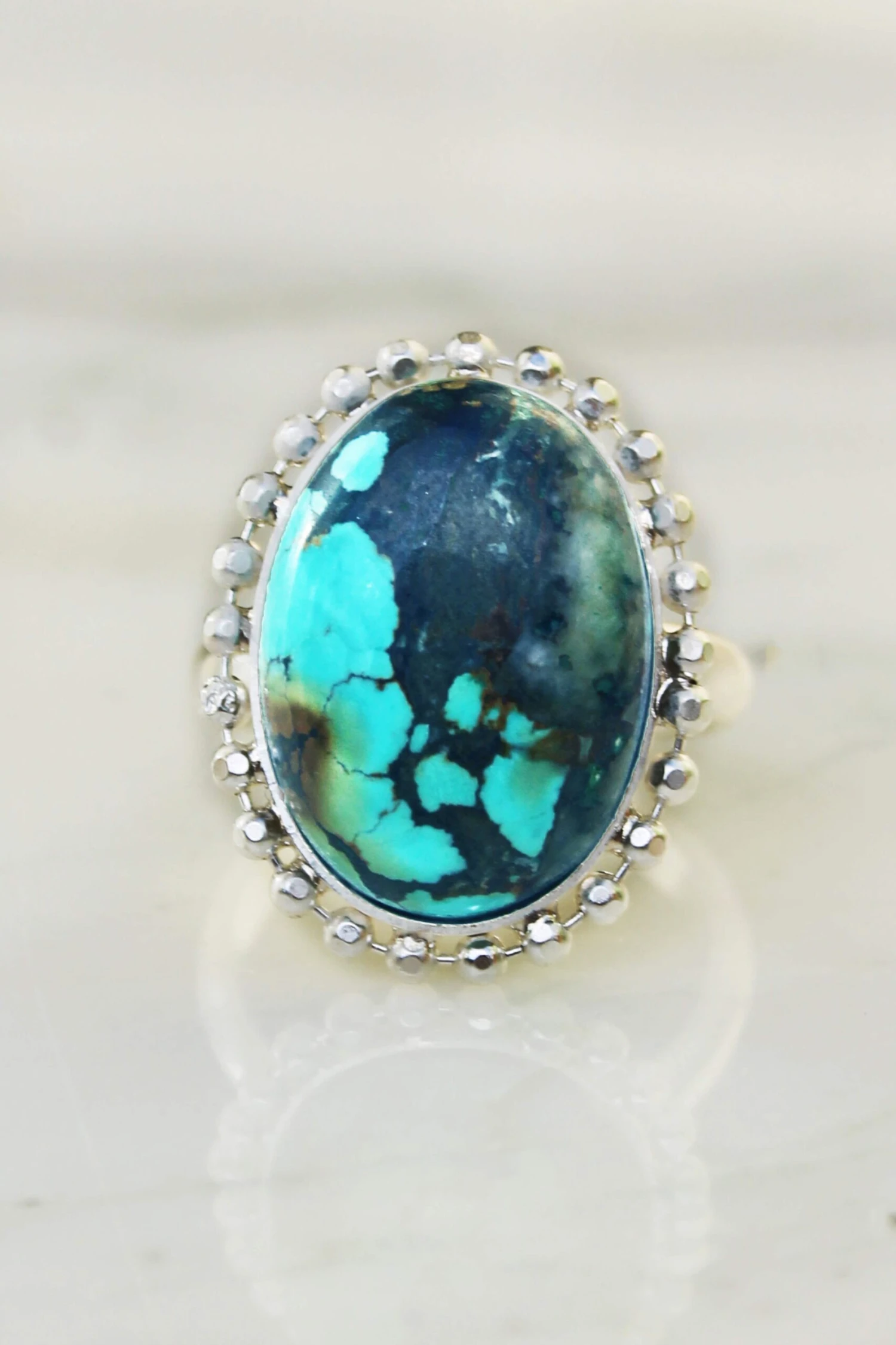 Bague Adelaide Turquoise - Argent 925 1 Bague Adelaide Turquoise - Argent 925