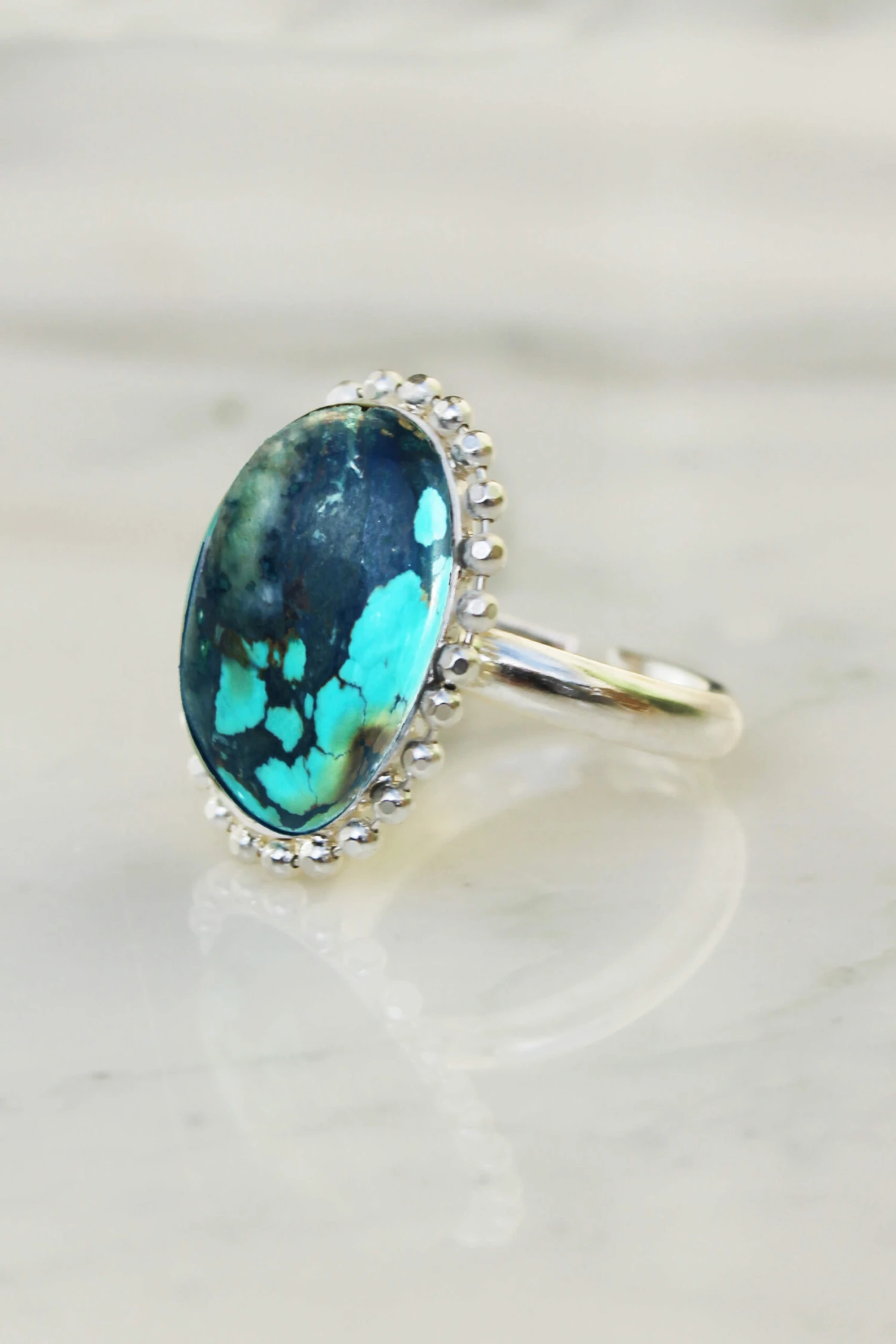 Bague Adelaide Turquoise - Argent 925 2 Bague Adelaide Turquoise - Argent 925 – Image 2