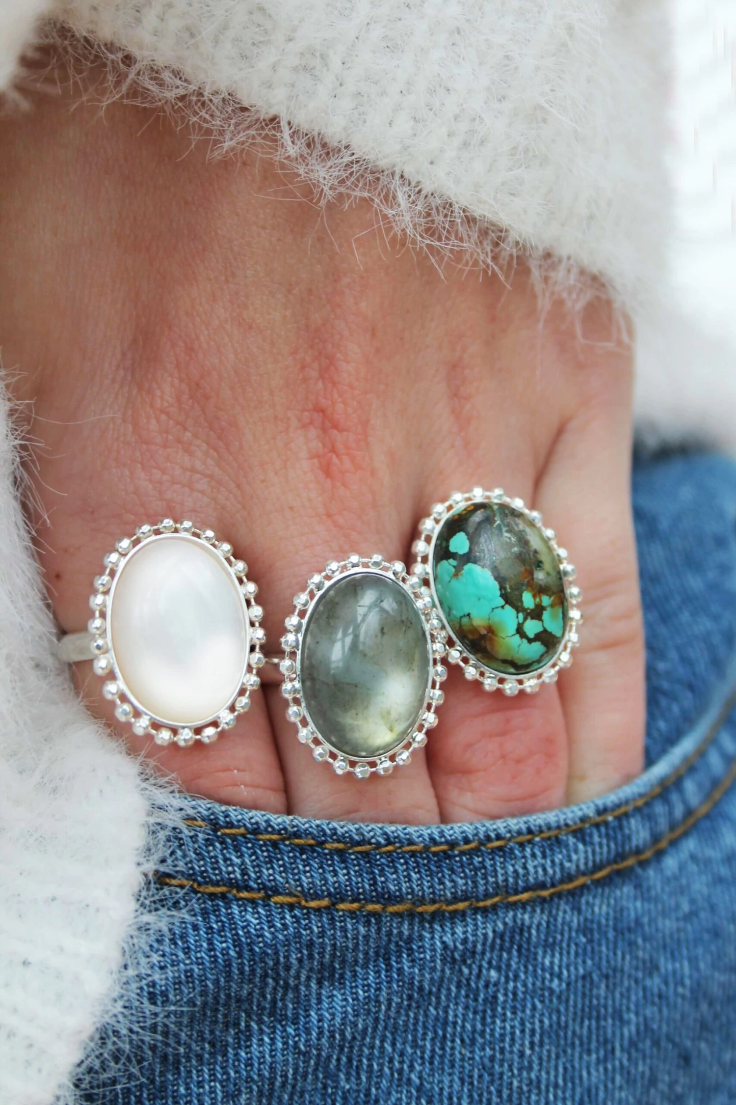 Bague Adelaide Turquoise - Argent 925 4 Bague Adelaide Turquoise - Argent 925 – Image 4