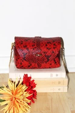 Micro-sac à Main Copacabana - Rouge Serpent